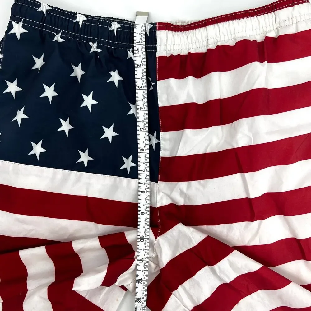 Old Navy Youth Patriotic Flag Board Shorts Youth Size 18 Preowned Unlined